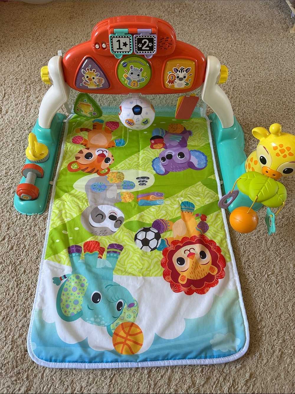 Vtech Kids Bright Multicolor Animal Activity Gym with Teether Toys
